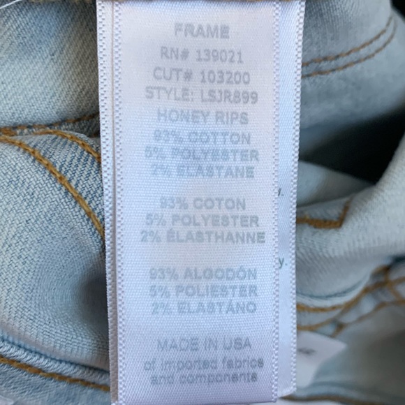 FRAME Le Skinny De Jeanne - Honey Rips - Picture 8 of 9